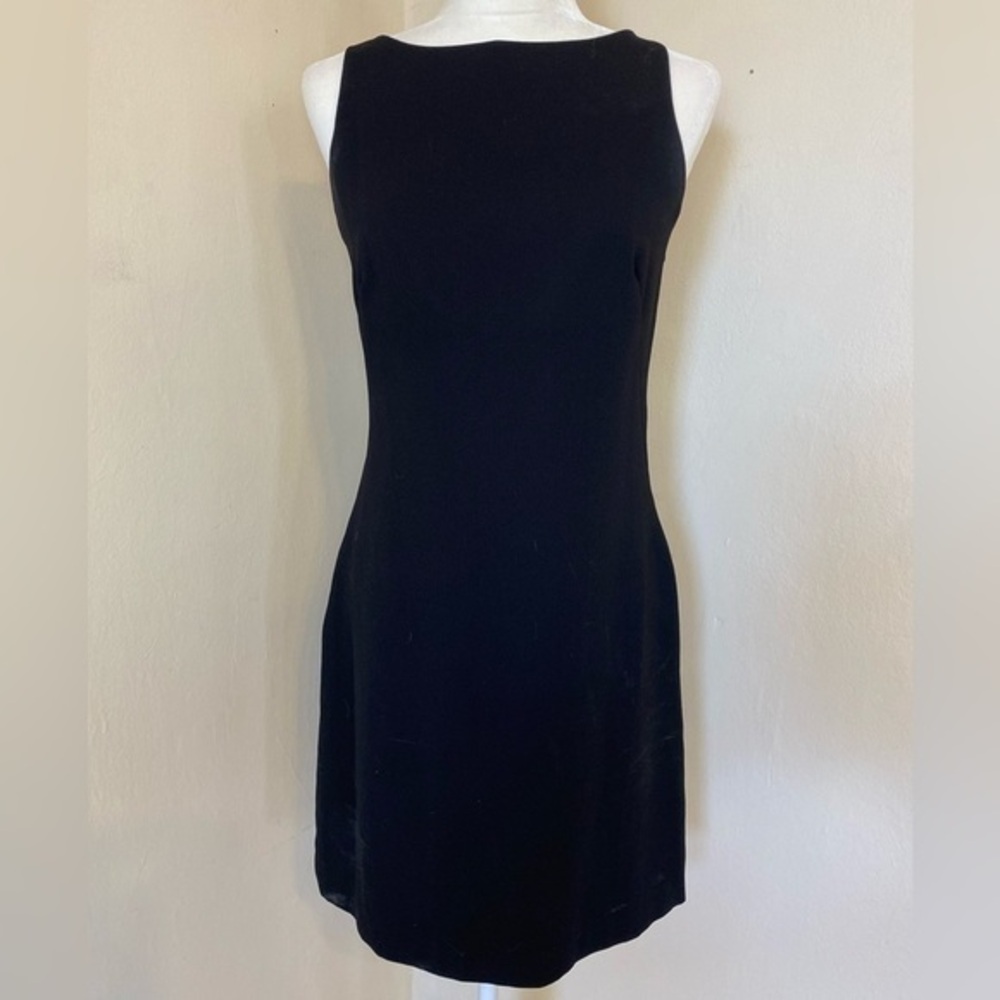 CDC Wear Women’s Vintage Black Sleeveless Satin Strappy Back Party Dress Size 6